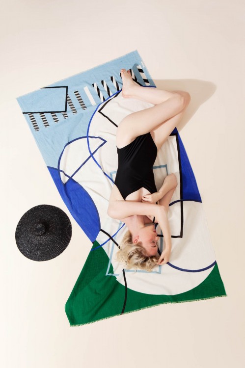 FOULARD CUBISTA BLEU
