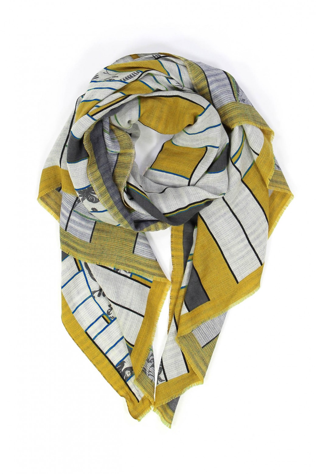 ESTAMPE OCHER SCARF ESTAMPE OCHER SCARF