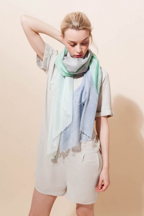 HORIZON BLUE GREY SCARF