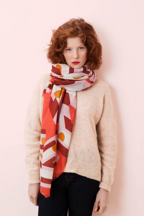 GARANCE CORAL SCARF