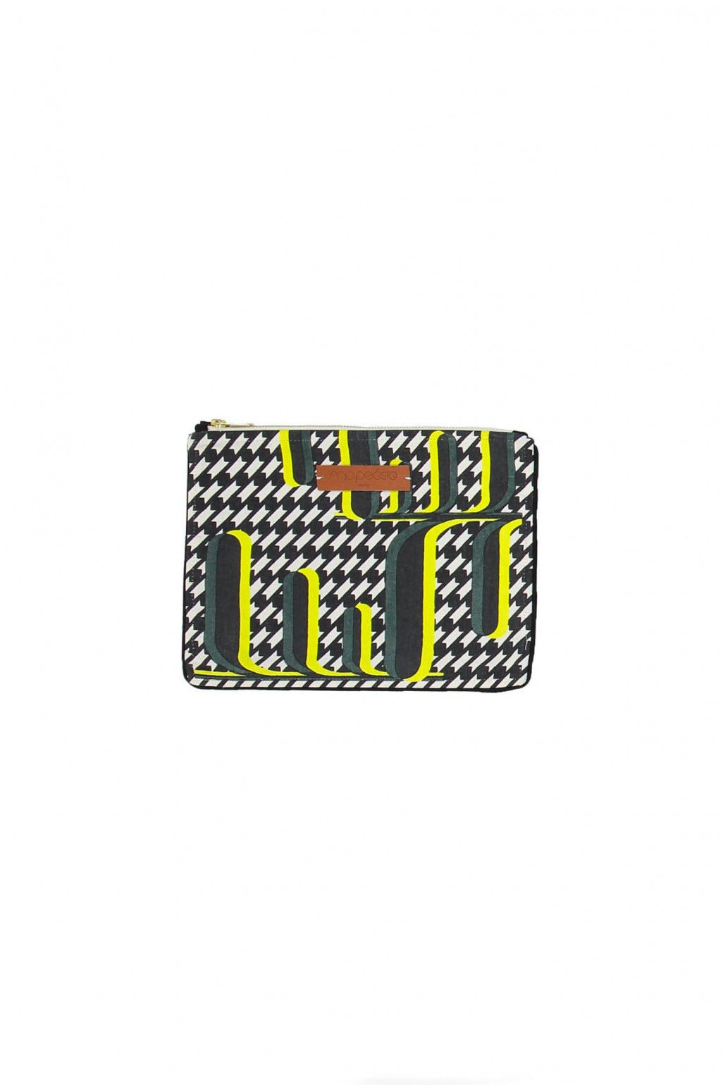 POCHETTE REFLET LIME GRANDE