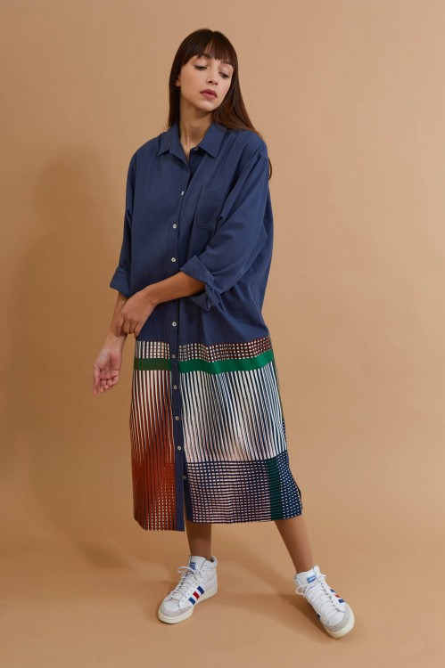 Cesar Marine Shirt Dress