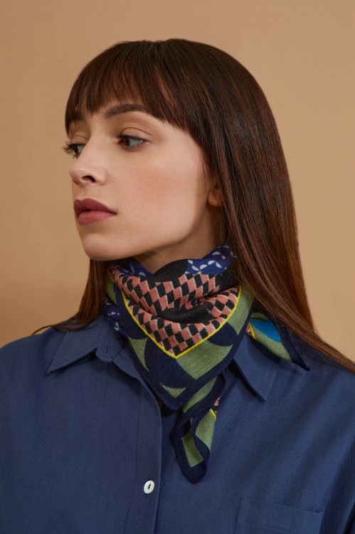 Foulard Partition bleu