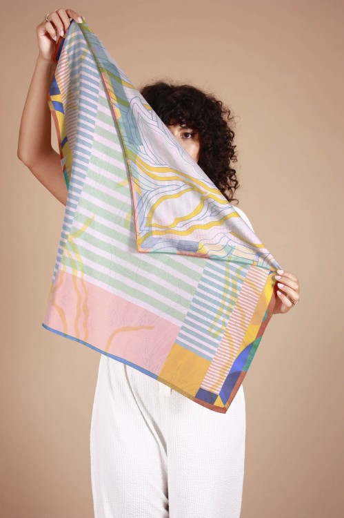 Foulard Botany Pastel