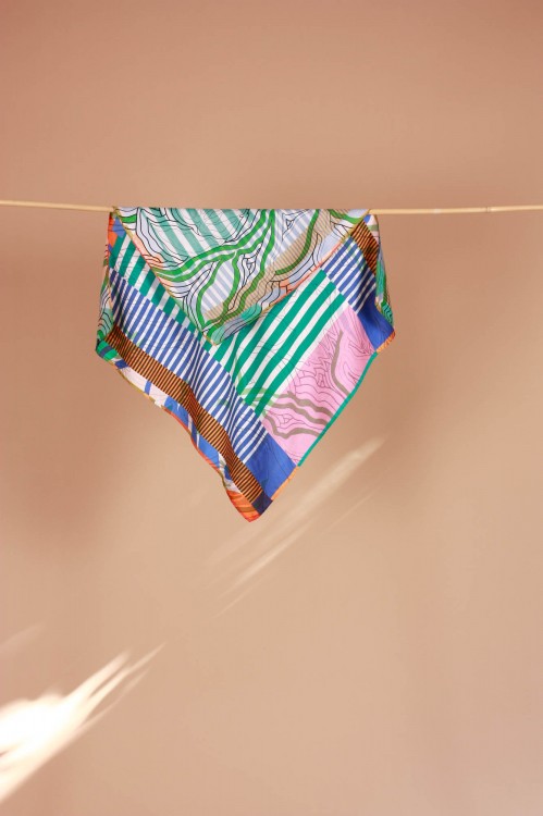 Botany Green Pink Scarf
