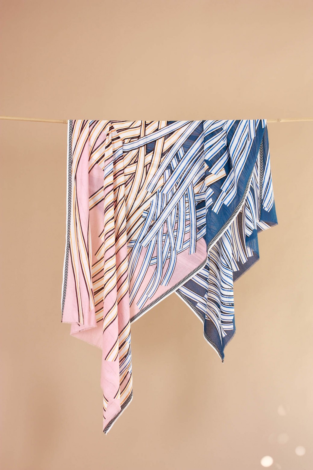 Hautes Herbes Pink Blue Scarf Hautes Herbes Pink Blue Scarf