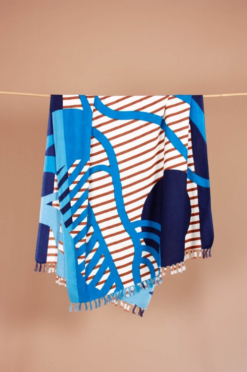 Fouta Soleil Couchant Bleu