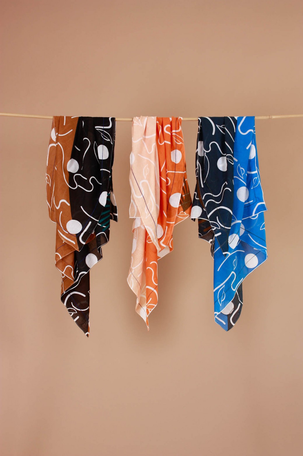 Herbes Folles Orange Scarf Herbes Folles Orange Scarf