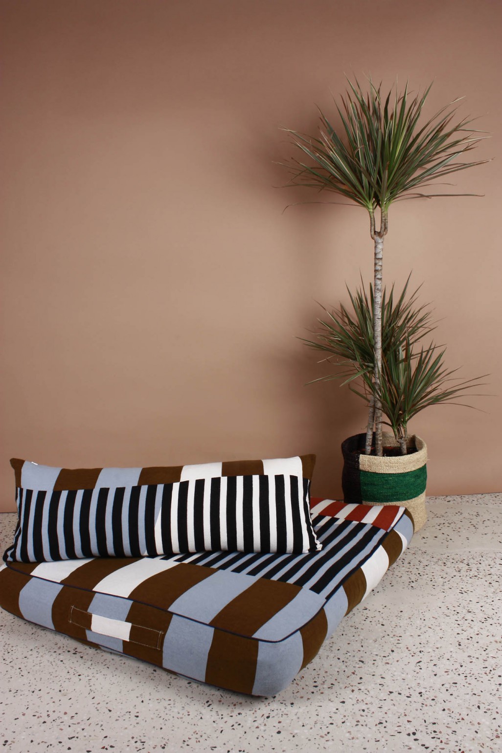 Sol Khaki Floor Cushion Cover