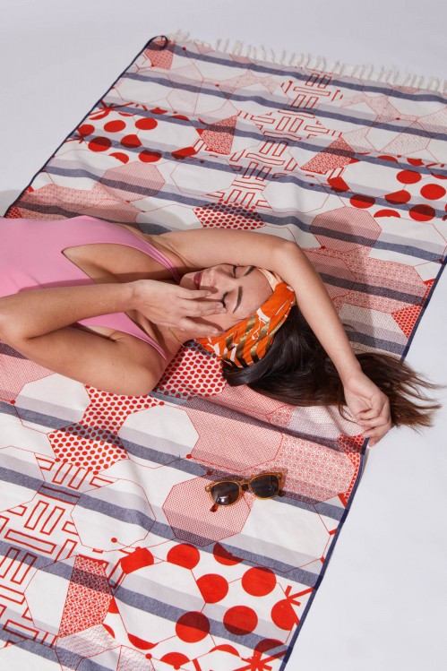 Miroir Orange Beach Towel