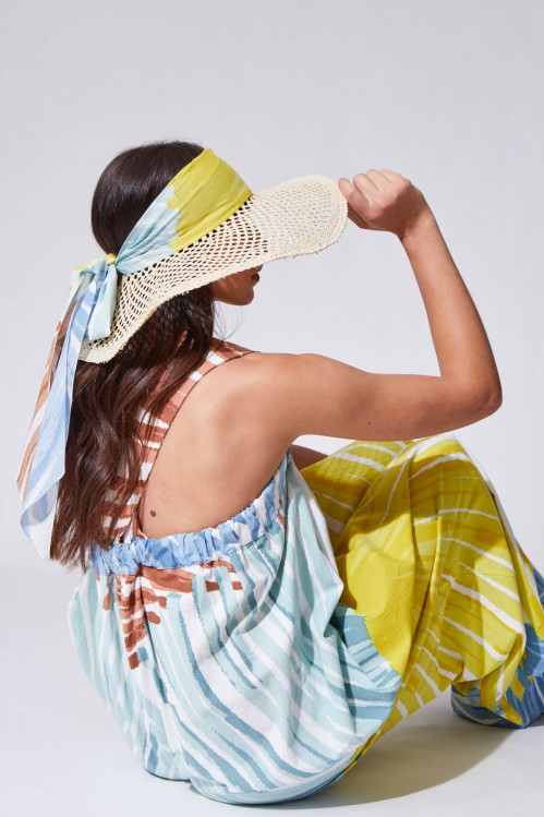 Ombrage Lime Peaked Hat