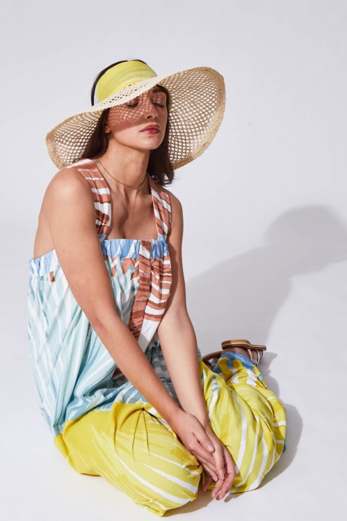 Ombrage Lime Peaked Hat