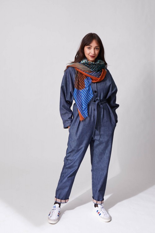 Foulard Totem Bleu