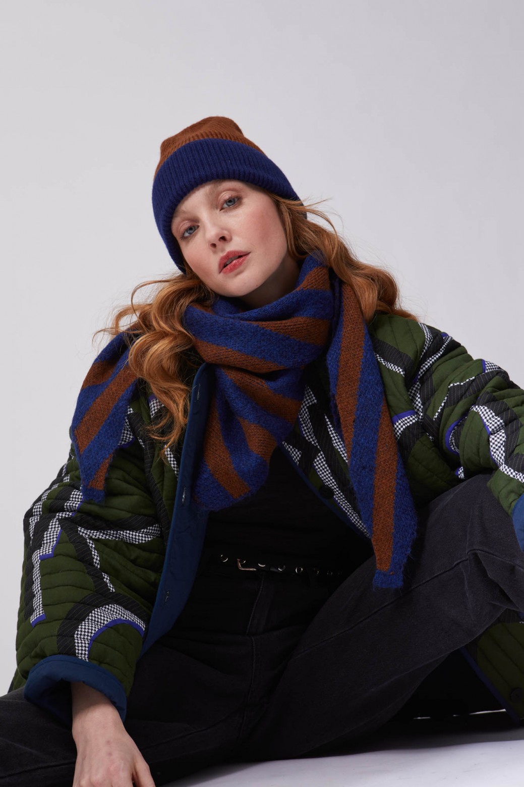 Bonnet Carla Marine Caramel Bonnet Carla Marine Caramel