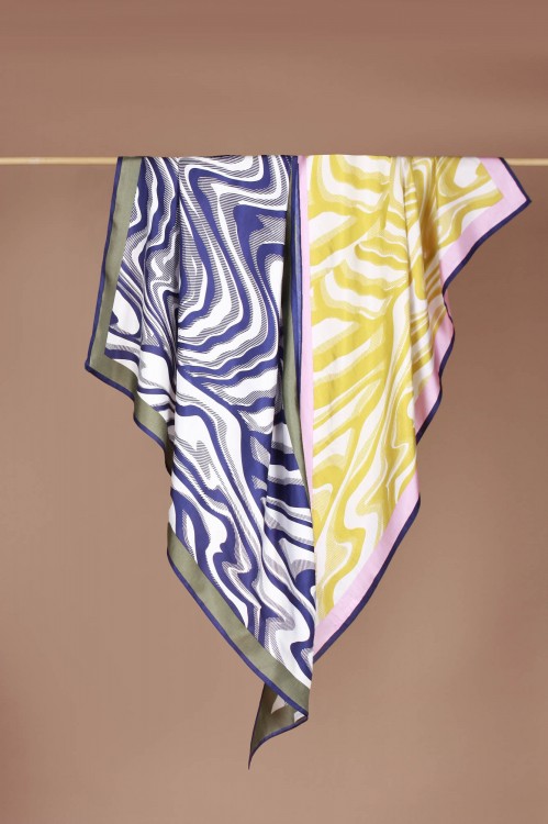 Foulard Wave Marine Miel