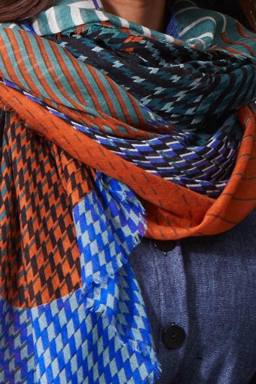 Foulard Totem Bleu