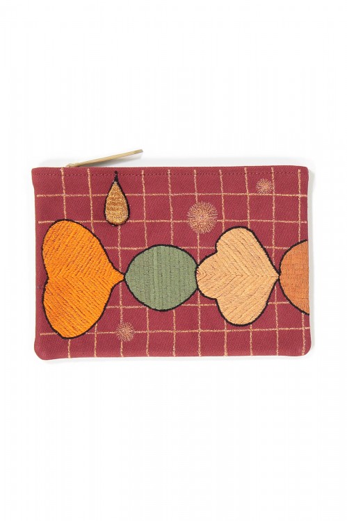 GRANDE POCHETTE BIANCA BORDEAUX