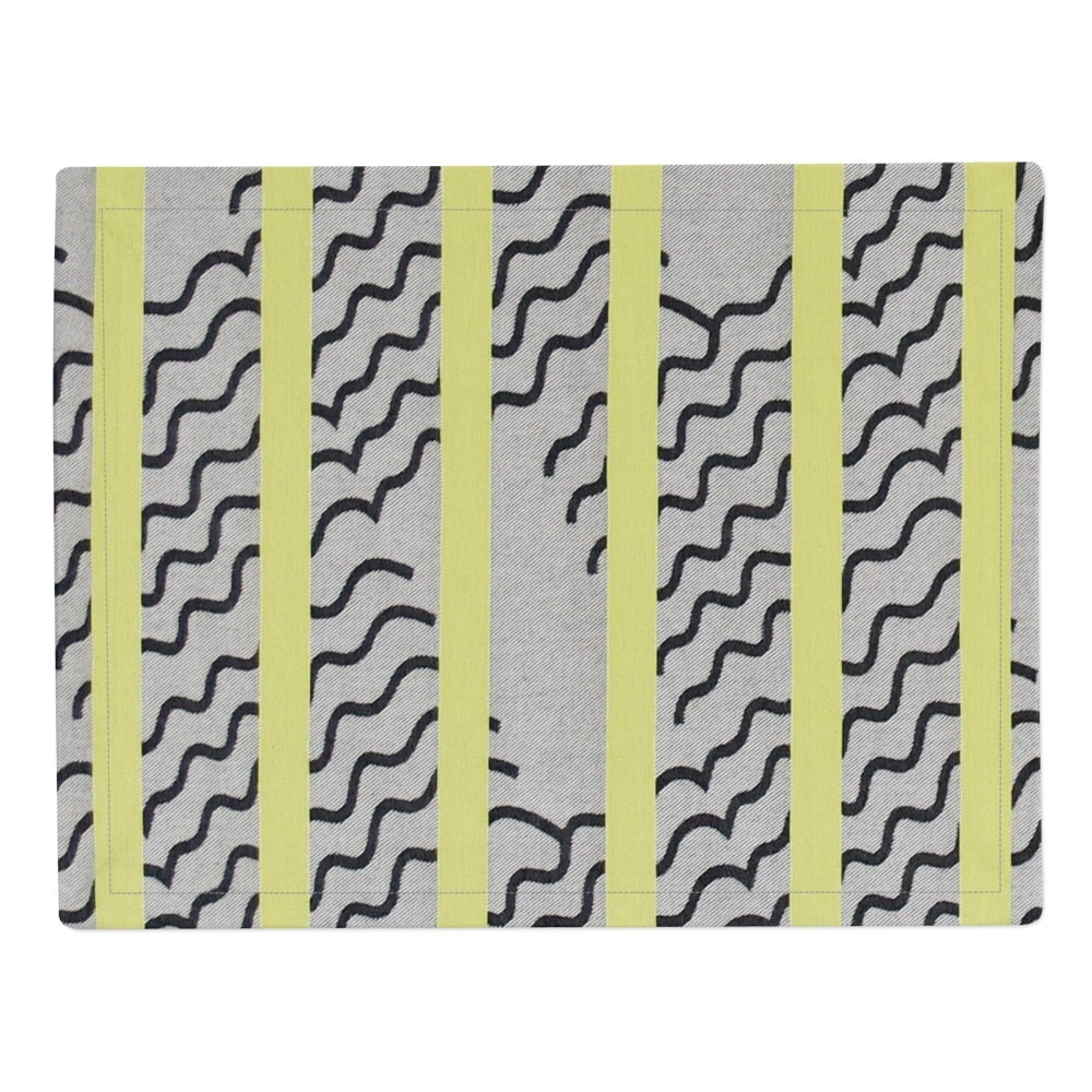 VAGUES LIME KITCHEN APRON MAPOÉSIE x JEAN VIER