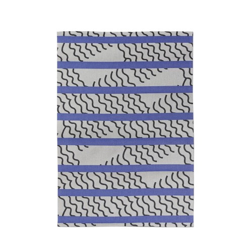 VAGUES BLUE TEA TOWEL MAPOÉSIE x JEAN VIER