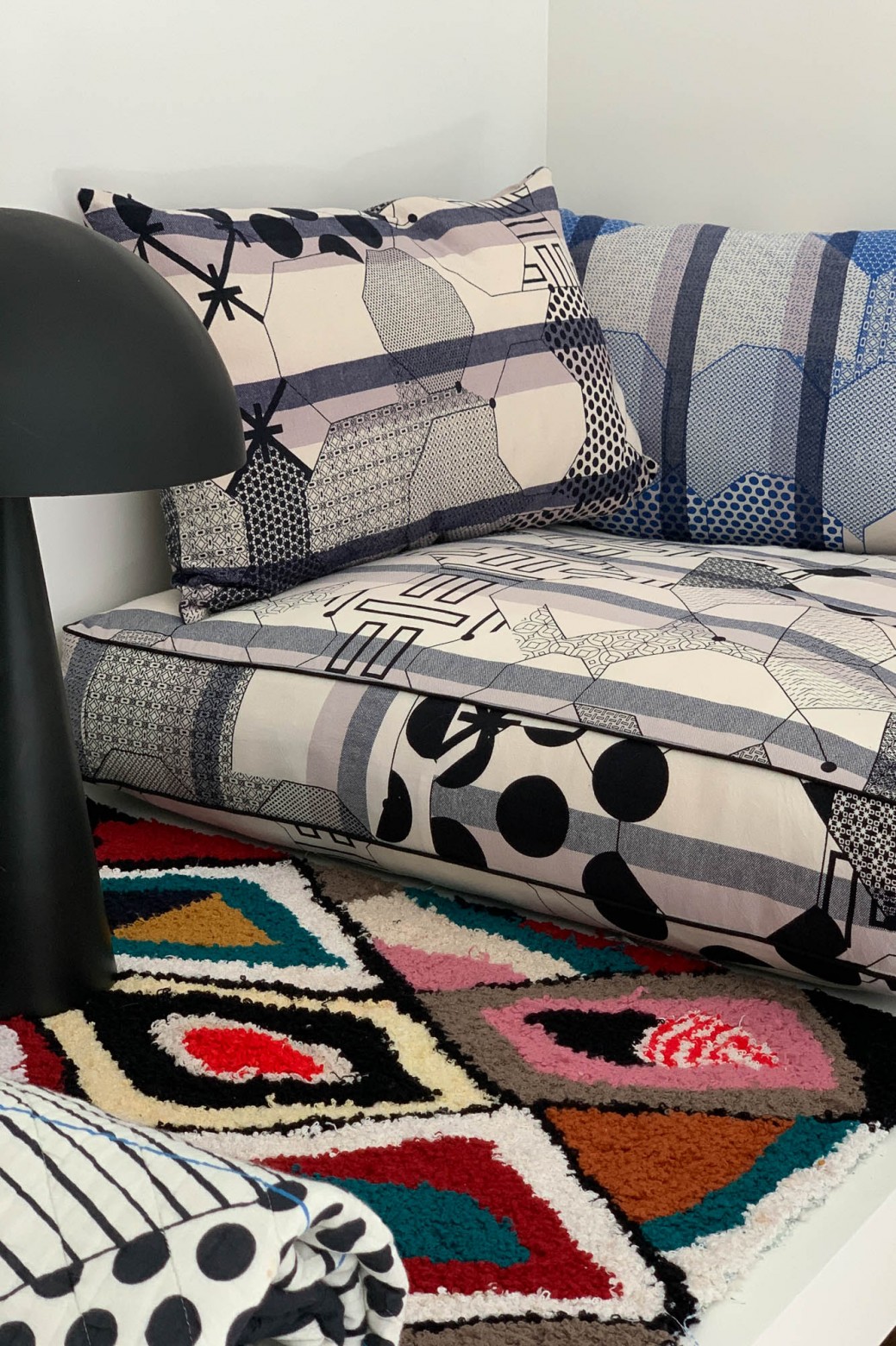Miroir Black Floor Cushion Cover Miroir Black Floor Cushion Cover