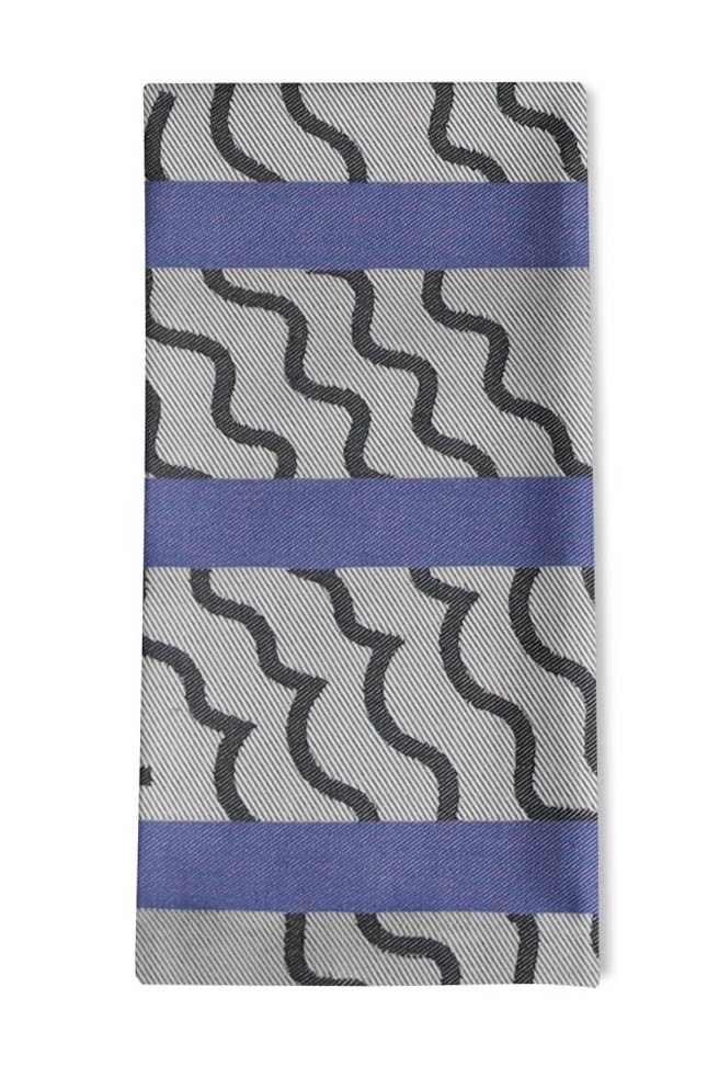 SERVIETTE DE TABLE VAGUES BLEU MAPOÉSIE x JEAN VIER SERVIETTE DE TABLE VAGUES BLEU MAPOÉSIE x JEAN VIER